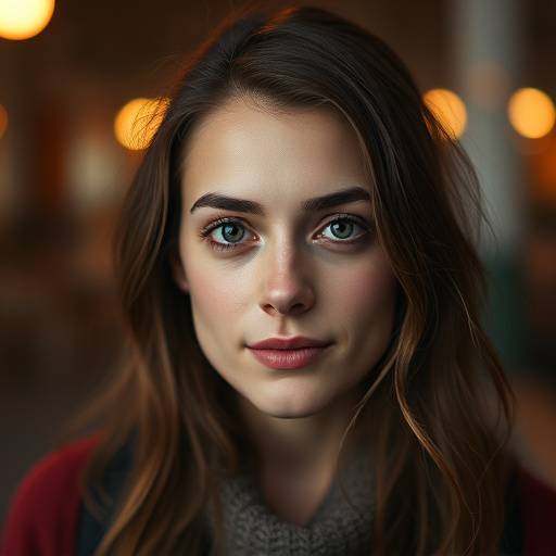 A portrait photograph with a shallow depth of field